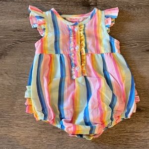 Ruffle butts striped bubble